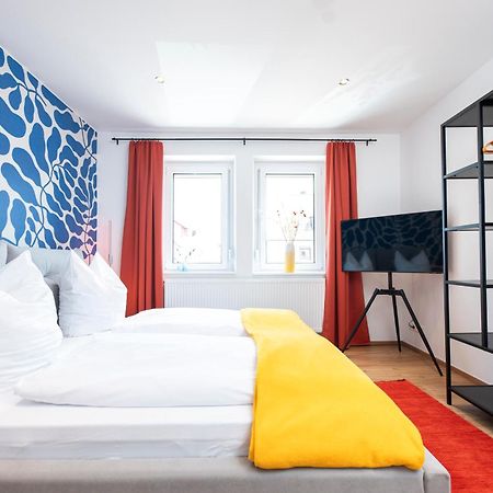 Bunter Hund Apartments - Zentrales Apartment, Parkplatz, Wintergarten, Kinderzimmer 로텐부르크 옵 데어타우버 외부 사진